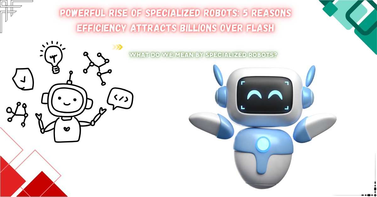 Read more about the article Powerful Rise of Specialized Robots: 5 Reasons Efficiency Attracts Billions Over Flash